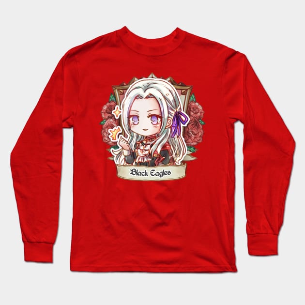 Edelgard of the Black Eagles! Long Sleeve T-Shirt by candypiggy